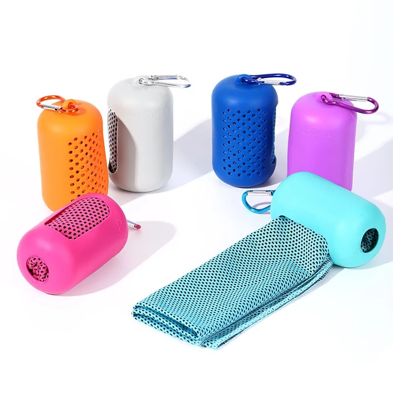 Travel Towel Quick Dry - Охлаждающее полотенце с портативным футляром-капсулой, быстросохнущее,