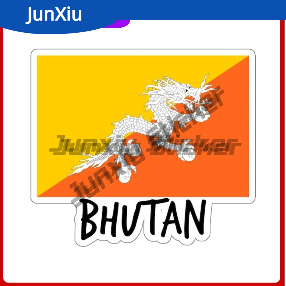 Sticker Luggage Decorative - Флаг Bhutan, приключенческие наклейки для путешествий,