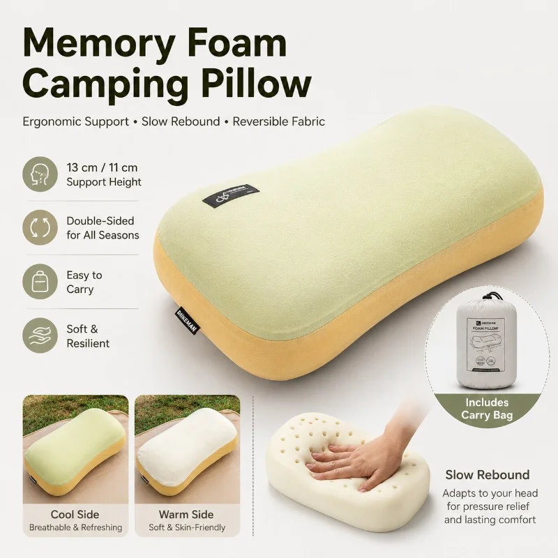 Neck Pillow Memory Foam - Ультралегкая портативная подушка из пены с