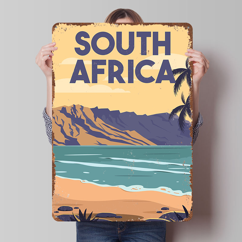 Travel Accessories South Africa - Металлический постер «Путешествие по Южной Африке»,