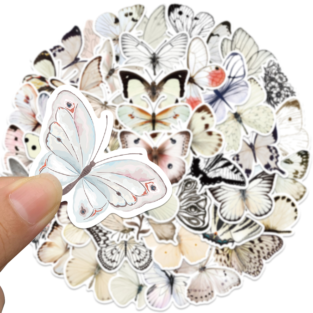 50 шт., белая наклейка с бабоч – обзор и цена Sticker Luggage Decorative