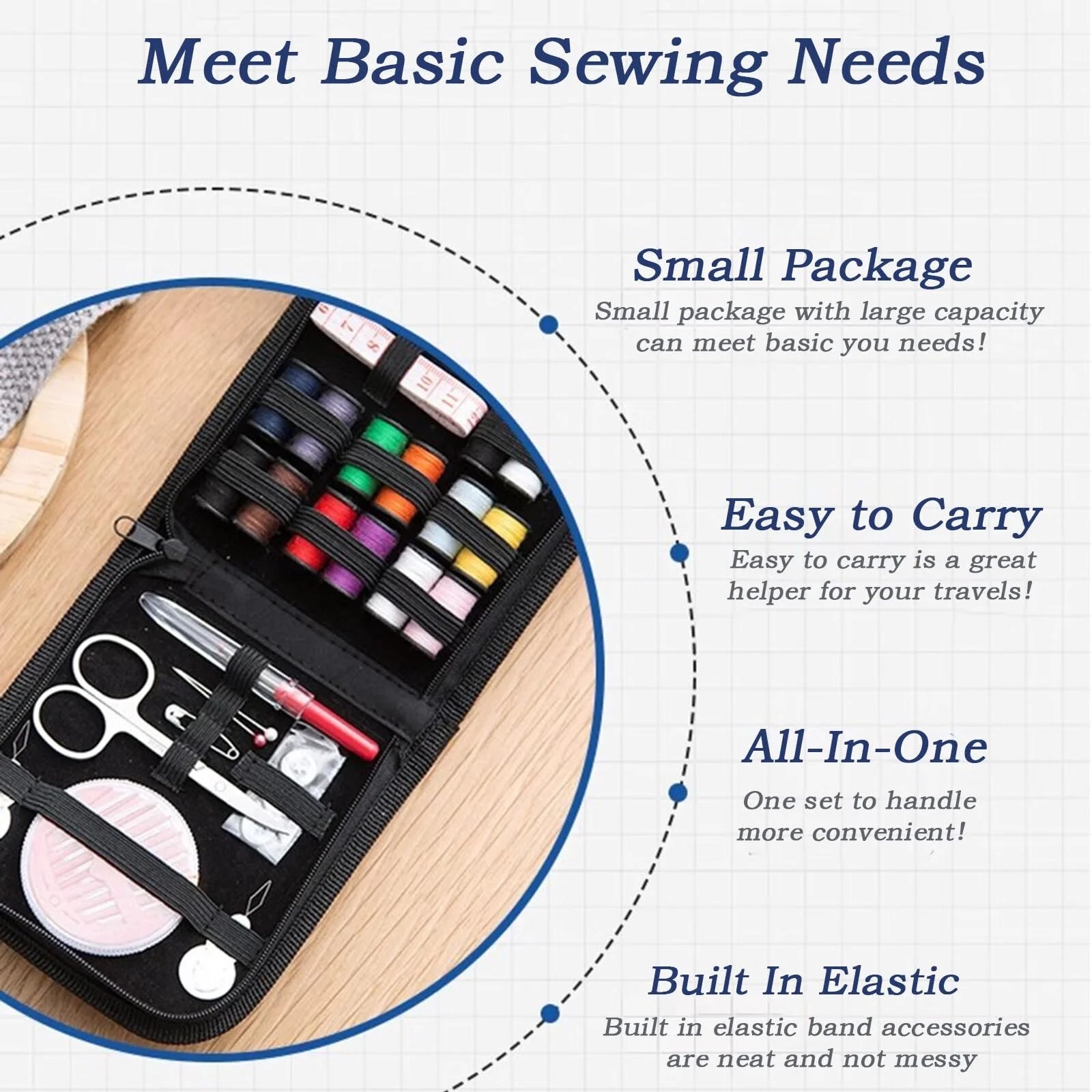 Дорожный швейный набор, портат – обзор и цена Travel Accessories To Sew