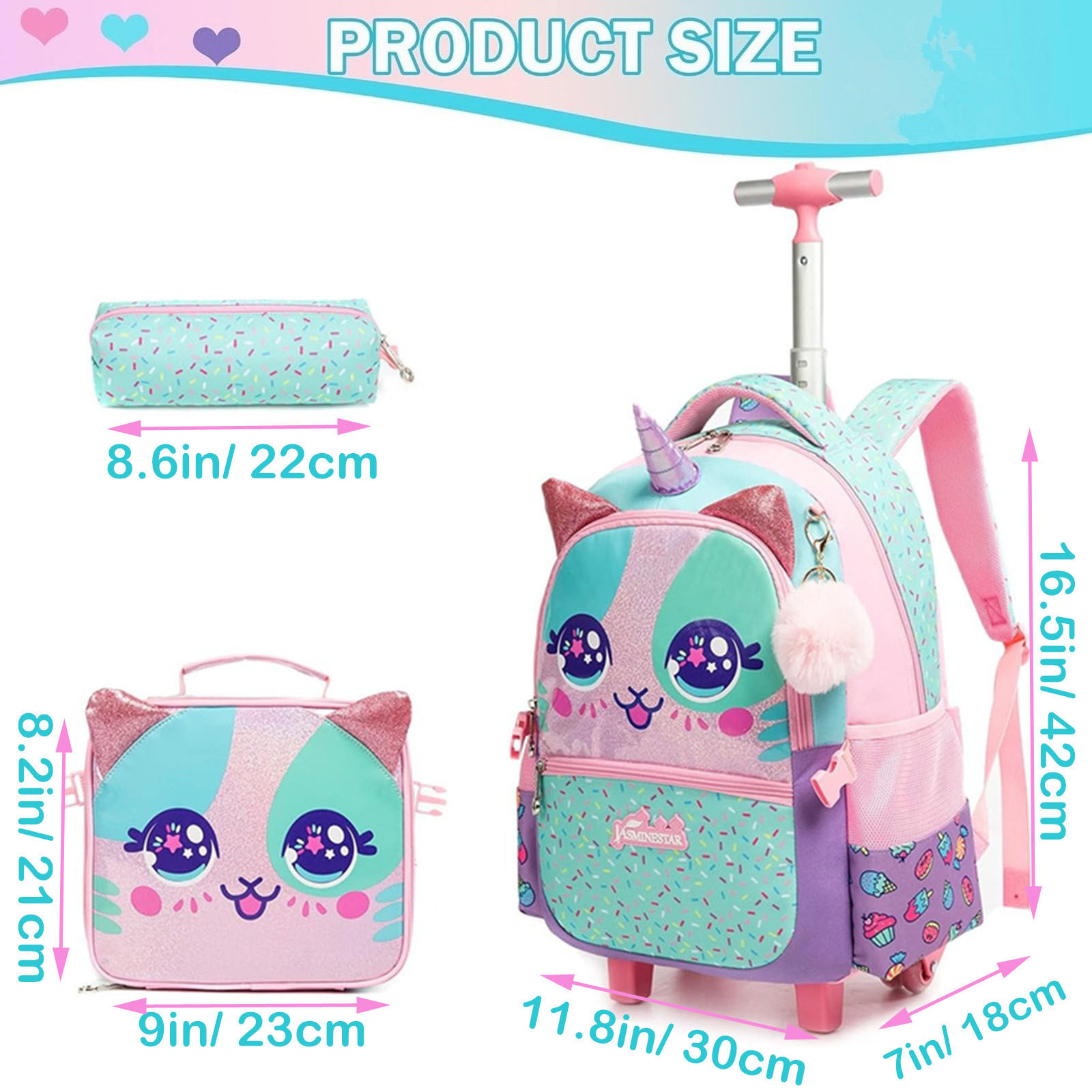 3 шт. милый рюкзак на колесика – обзор и цена Travel Accessories Toddler