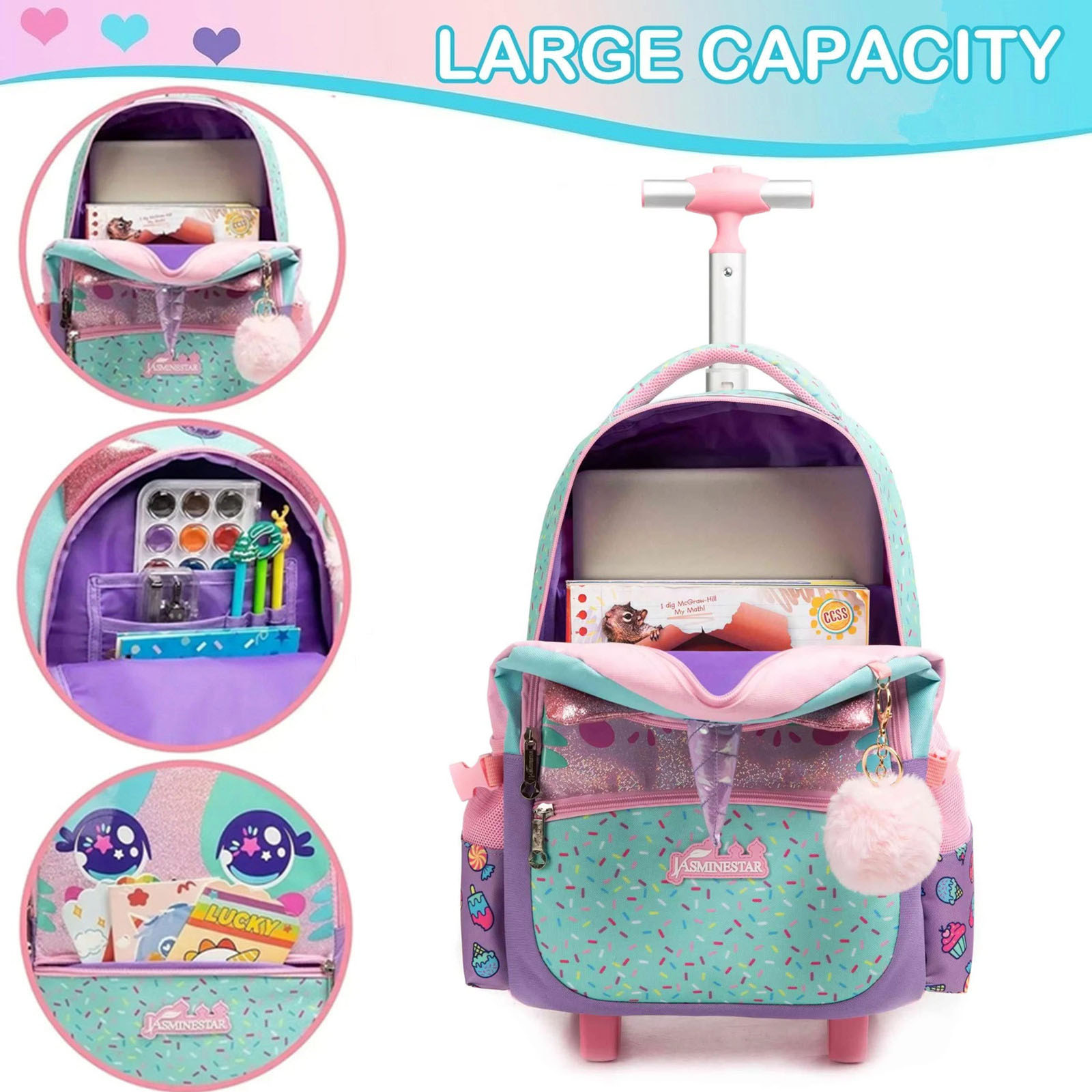 3 шт. милый рюкзак на колесика – обзор и цена Travel Accessories Toddler