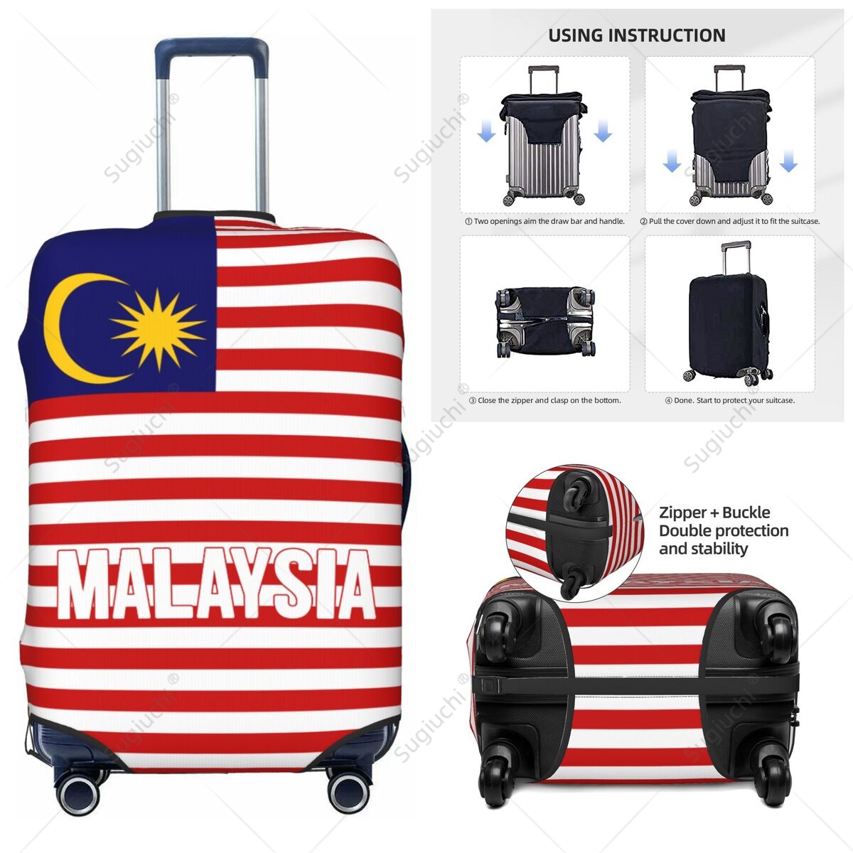 Чехол для багажа с флагом Мала – обзор и цена Travel Accessories Malaysia