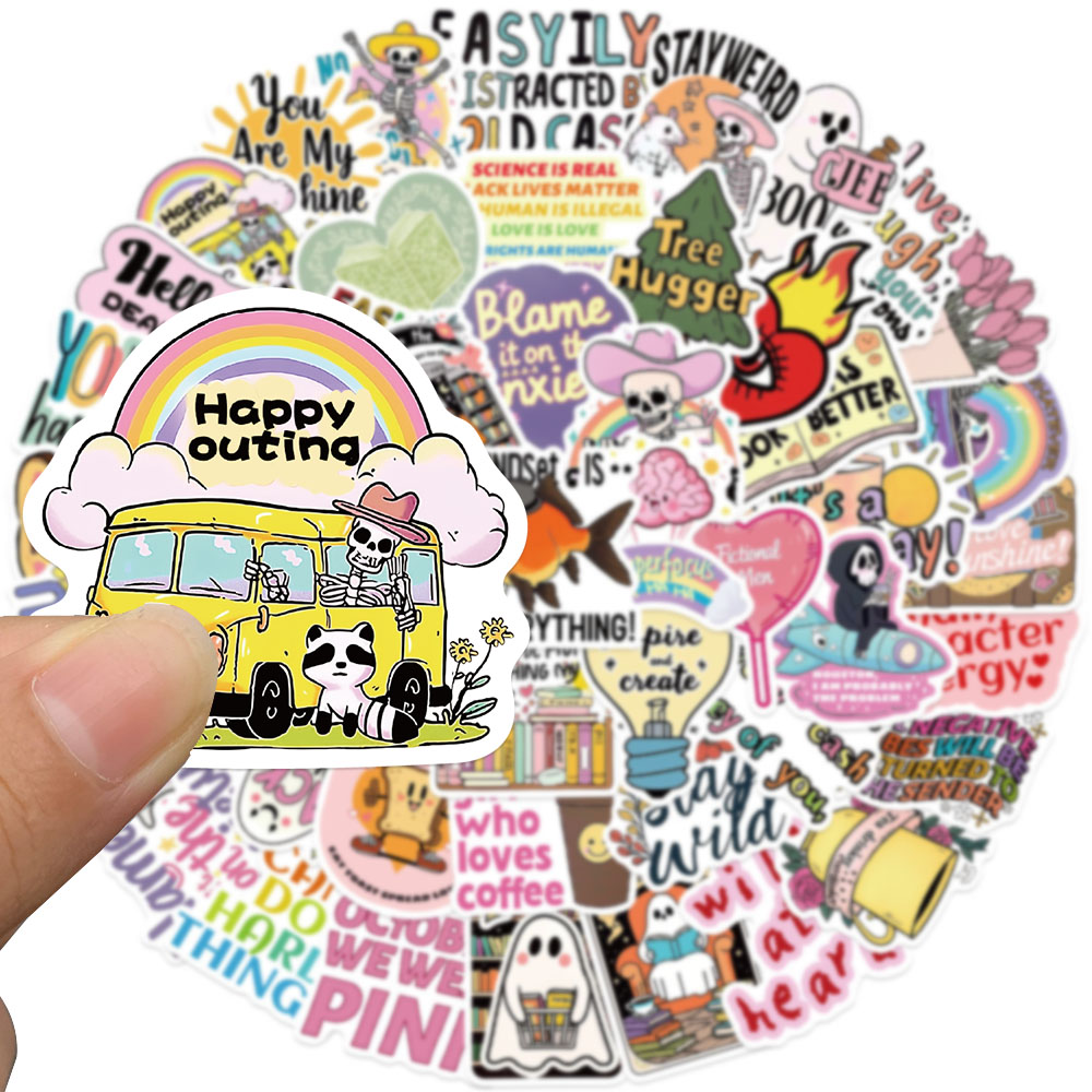 50 шт. забавная наклейка с изо – обзор и цена Sticker Luggage Decorative